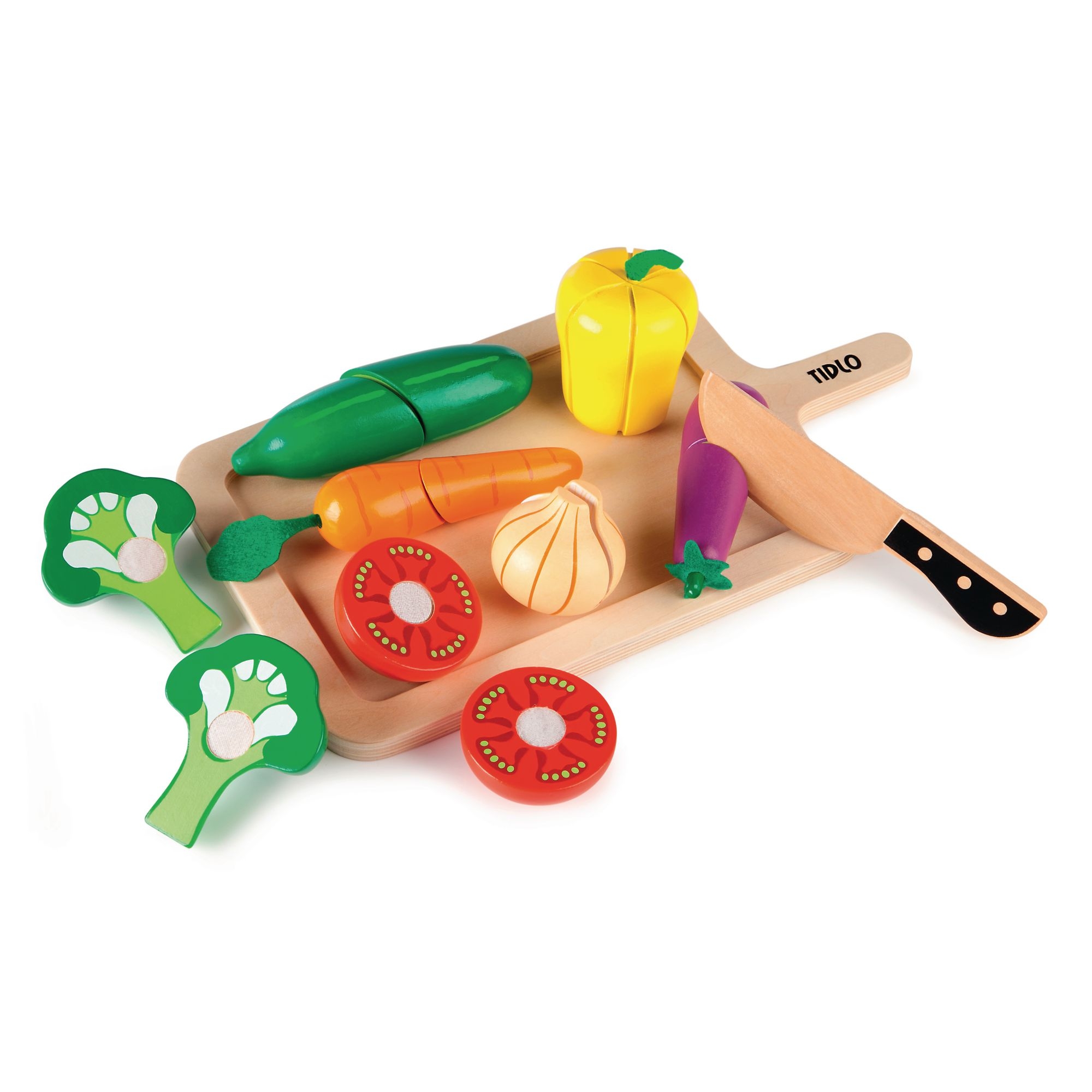 Chunky Wooden Cutting Sets - Vegetables